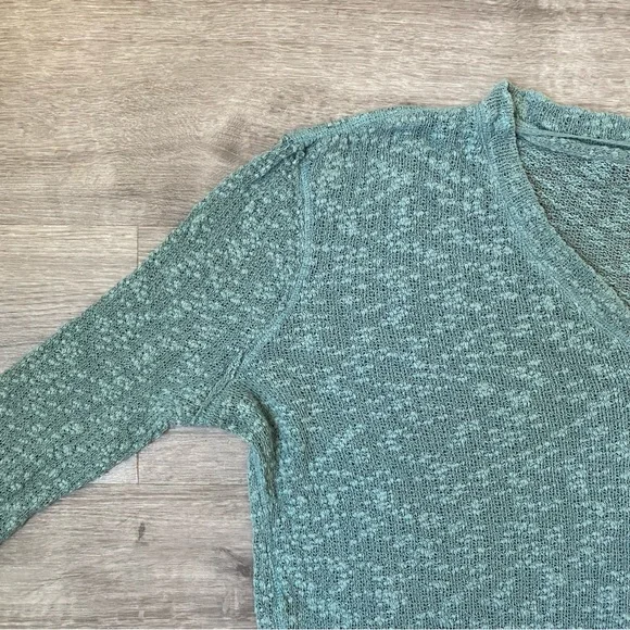 Free People Ocean Air Hacci Tunic Knit Sweater Top Seafoam Moss Small - Picture 4 of 14
